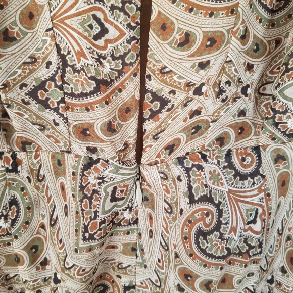 Ronny Kobo Astrid Paisley Ruched Silk Midi Cocktail Dress Size XL Multicolored - Picture 11 of 16